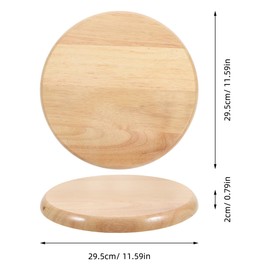 Veemoon Wooden Round Bar Stool Seat Board, Small Chair Seat Pads Accessories, Width 11.59in, 0.79in Thick