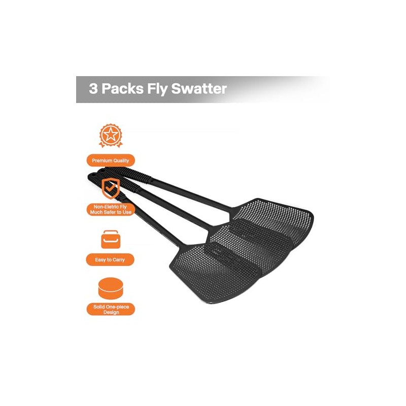 Fly Swatters-Begonia Flexible Heavy Duty Thick Fly Swatters with Bigger