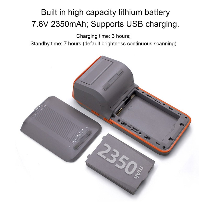 POS Receipt Printer 6.2in Touchscreen BT NFC Handheld Thermal Printer