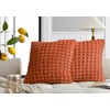 COCOPLOCEUS 1 Piece Boho Throw Pillow Cover 18x18 Decorative Rust