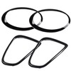 FCBJX 4Pcs Headlight Trim Ring Tail Lights Bezel Glossy Black