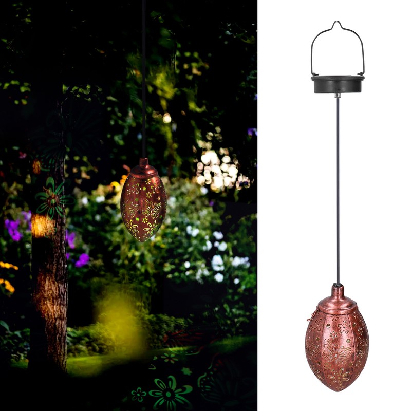 Solar Lantern IP65 Waterproof Plastic Iron Material Hanging Design Insect