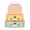 Sass & Belle Earth Tones Spotted Suitcase - Set Of