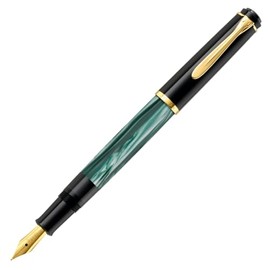 Pelikan M200 Fountain Pen, EF, Extra Fine Point, Classic, Marble Green