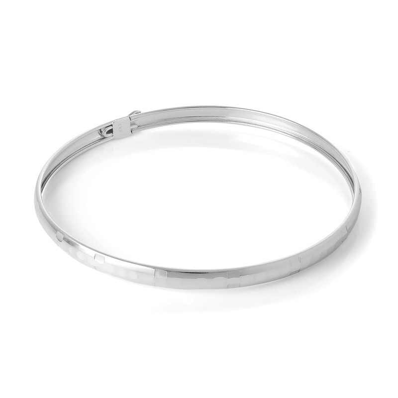 jewellerybox Sterling Silver Diamond Cut Bangle