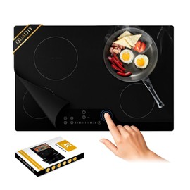 Extra Large Translucent Induction Cooktop Protector Cover Mat (Magnetic) 21.2x35.4 In, Stove Top Cover for Electric Stove, Silicone Stove Mat for Glass Top Stove,Range Covers for Electric Stove