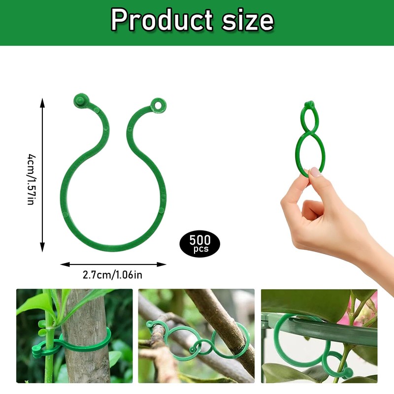 Pack of 500 Plant Clips, Small Plant Clips, Secured Plant