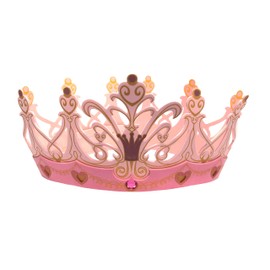 Liontouch - Queen Rosa Crown for Girls | Age 3-8 Years - Size Adjustable | Pretend Play Accessory in Pink for Dress Up, Royal Costumes & Fancy Dresses for Kids | Made of Durable Foam