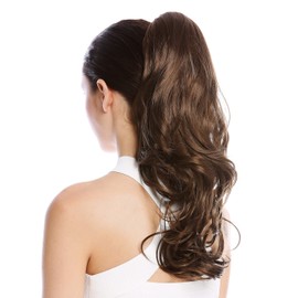WIG ME UP - MKB-30-V-10 Ponytail Braid Long Wavy Light Curly Medium Brown 45cm