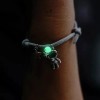 Set 2 Pulseras Para Parejas Imán Astronauta Brilla Oscuridad Color