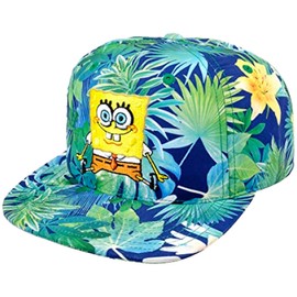 Concept One Unisex's Spongebob Squarepants Baseball Cap, Tropical Floral Curved Brim Adjustable Snapback Hat, Multi, One Size (Pack of 6)
