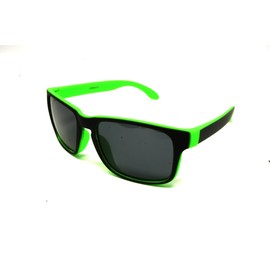 Kids Polarized Sunglasses (2 tone matte black green/polarized smoke lense, one color)