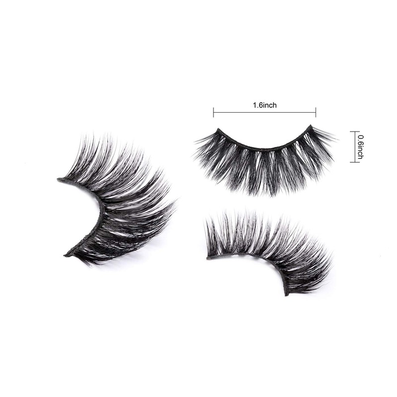 DYSILK 5 Pairs False Eyelashes 6D Natural Thickness Handmade Cross