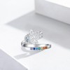 KoyeKei Hamsa Chakra Rings 925 Sterling Silver Hamsa Hand Chakra
