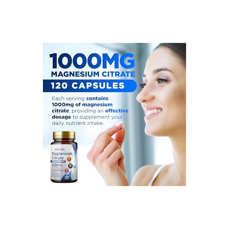 Built by Nature Citrato de Magnesio 1000 Mg Suplemento
