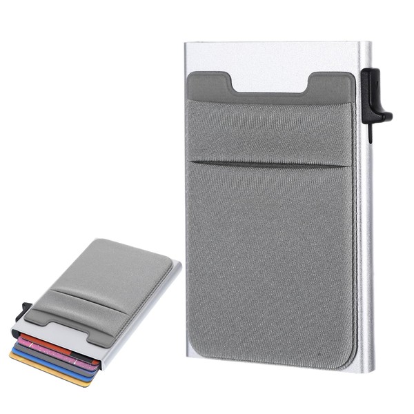 Qiuruoo Lockcard Wallet Credit Card Holder Card Card Wallet Men