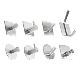 Non-perforated strong attachment modern interior stainless steel wall hook Stainless steel square dual type
