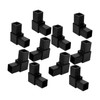 SHINEOFI 10pcs Plastic Square Tubing Connector Fittings Shape Joints for