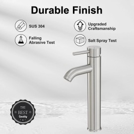 Voton Vessel Sink Faucet Chrome Modern Tall Bathroom Faucets Single Handle One Hole...