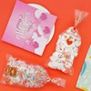 Jagrove Valentine Cellophane Treat Bags with Gold Twist Ties 100