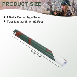 PATIKIL Camo Roll 12" x5ft, Digital Camo Vinyl Wraps Self Adhesive Camouflage Pattern Car Sticker for Covering Bows, Cameras, and Other Hunting Accessories, Army Green