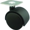 Trusco TPW-40 Plate-Mounted Double-Wheel Caster, Universal Nylon Wheel, Φ40 (1.6 inches)