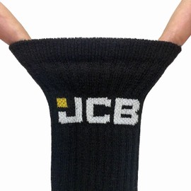 JCB - Mens Multipack Workwear Apparel Socks - 6 Pack - Assorted Black - UK 6-11 EUR 39-46
