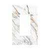 ybclf White Grey Marble Light Switch Cover 1 Gang Single