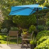Btstil Half Parasol Replacement Roof, 5 Struts Semi-Circular Parasol Replacement