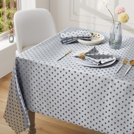 HommxJF Silver&Gray Polka Dots Satin Napkins Set of 12，Silver&Gray Satin Napkins Square 17 x 17 Inches for Wedding Dinner Birthday Easte Party Supplies