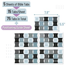 Mr. Pen- Bible Tabs, 75 Tabs, Onyx Shadow, Laminated Bible Tabs for Women and Men, Bible Tabs for Study Bible, Bible Index Tabs, Bible Book Tabs, Bible Labels Tabs, Mr Pen Bible Tabs