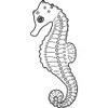 'Seahorse' Rubber Stamp - Unmounted Design for Crafting & Scrapbooking,