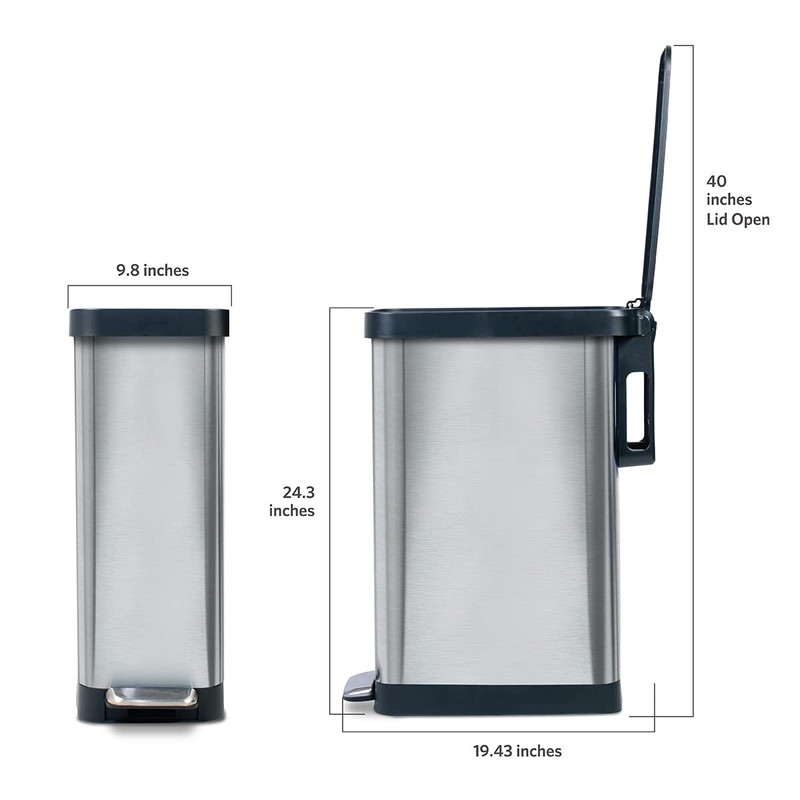 Glad Slim Trash Can with Clorox Odor Protection - Narrow