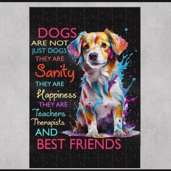 Handmade Dogs Best Friends Quote 120 Piece Custom Handmade Jigsaw