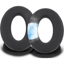 SOULWIT Cooling Gel Replacement Ear Pads for Bose A20 Aviation Headset, Aviation Headset X A10, Earpads Cushions with Softer Leather, Noise Isolation Foam (Black)