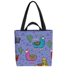 VOID Alpaca and Cacti Bag, 33 x 33 x 14 cm, 15 L Shopping Bag, Shopper Bag, multicoloured, Casual