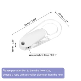 sourcing map 12Pcs Blind Cord Weight, 88mm Curtain Blinds Handles Plastic Pull String Pendants for Window Shutter Vertical Roller Blinds Accessories, White