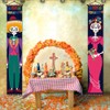 JUGLUTE Banderas de Día de Muertos con Luces, 2 Piezas