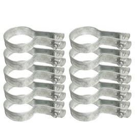 Aiwaiufu 10 Pcs Chain Link Fence Tension Band, Tension Bands with Bolts & Nuts for Chain Link Fence, Gate, Posts , Galvanized Steel(1-7/8")