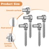 4 Pcs Stainless Steel Gate Hinges for Farm Wooden Fences,