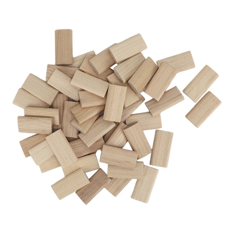 50Pcs Beech Wood Domino Tenon Stopper for Crafting Woodworking Furniture