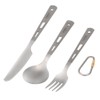 4pcs Titanium Tableware Camping Fork Spoon Cutter Chopsticks Ultra Light