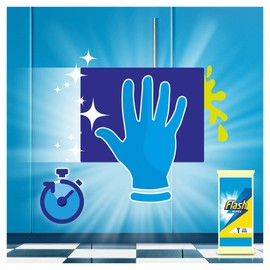 Flash Antibacterial Cleaning Wipes Pack of 60