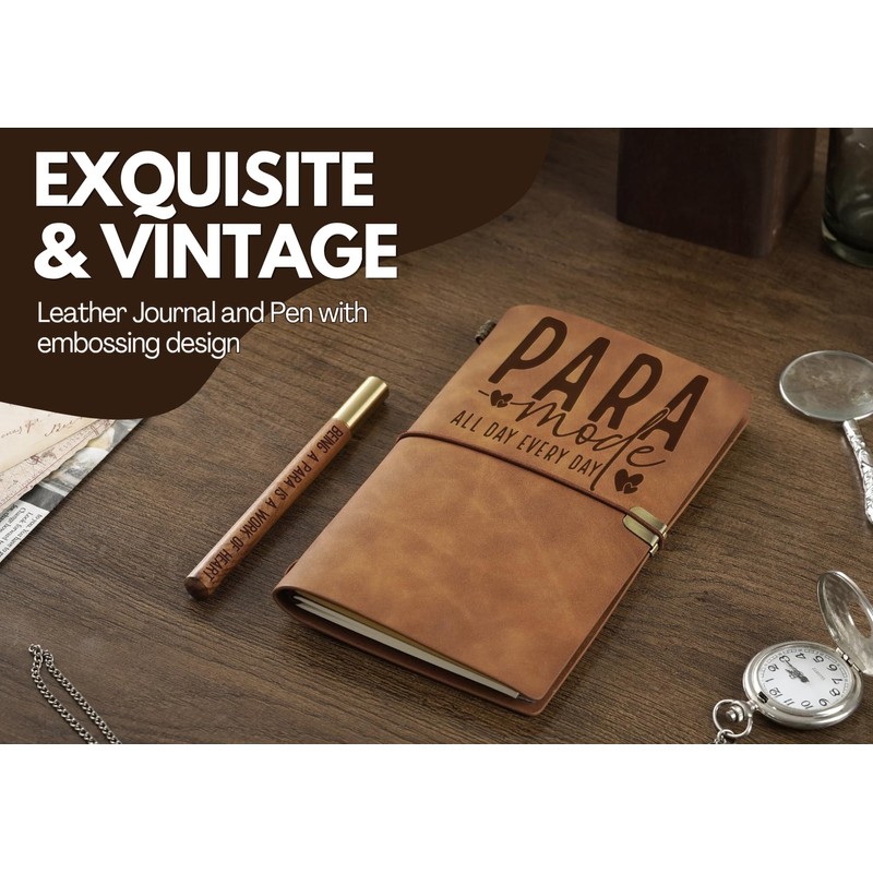 InnoBeta Paraprofessional Appreciation Gifts, Paraprofessional Journal & Pen Leather with