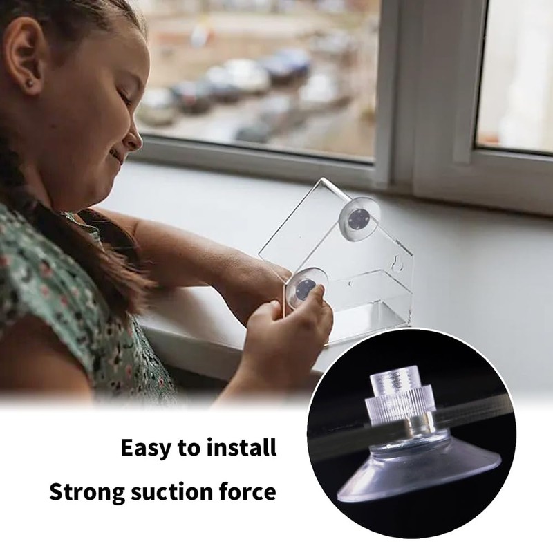 DBOO 6 Pcs Clear Suction Cups with Thread Diameter 30mm,