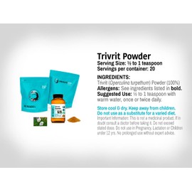 DR WAKDE'S Trivrit Powder (Operculina turpethum) - 1Kg (2.2lb) | Pure, Raw & Dried Powder | Ayurvedic Herb | Vegan |