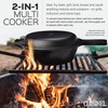 Cast Iron Skillet + Lid - 2-In-1 Multi Cooker -