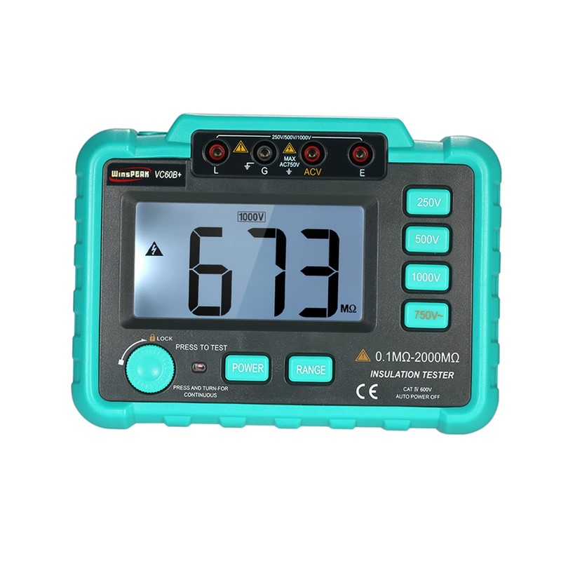 VC60B+ LCD Digital Insulation Resistance Tester Megohm Meter Megohmmeter DC250V/500V/1000V