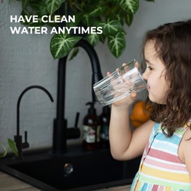 Hiqufet Kitchen Sink Drinking Water Faucets, Stainless Steel Water Filter Faucet for Reverse Osmosis or Water Filtration System, RO Bar Sink Faucet, Matte Black