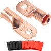 SVAAR 10pcs 0 Gauge Copper Lugs 1/0 AWG-1/4 Ring Terminal